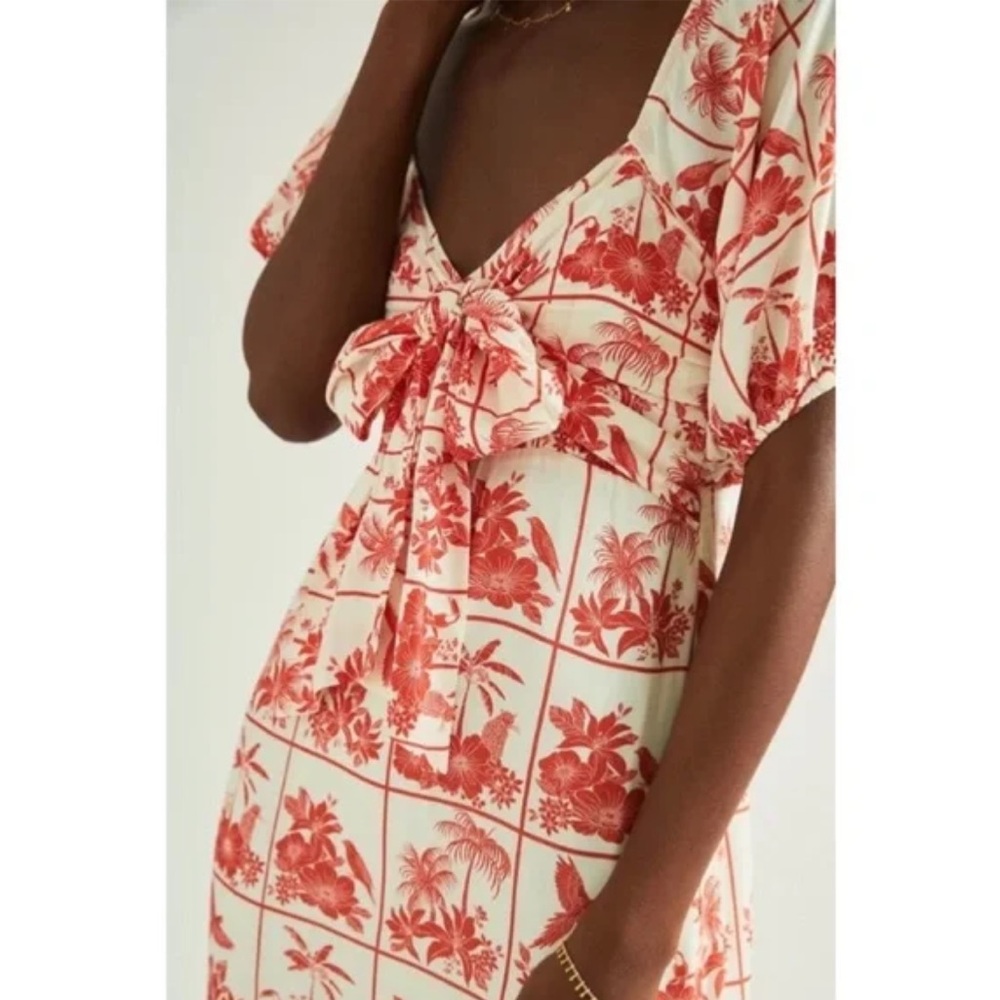 Farm Rio for Anthropologie Odessa Tile Print Maxi Size medium.